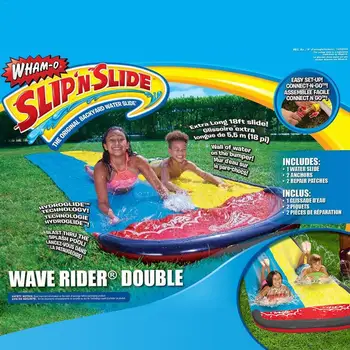 480x145 см Децата Двойно Сърфиране Водна пързалка, Открит Градина Състезание на Тревата Водна Пързалка Спрей Летни Водни Игри Играчка сани aquatiqu