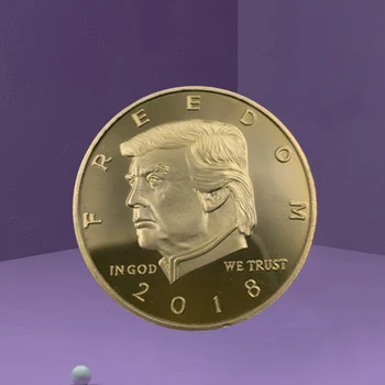 2020 Украса Занаяти 2018 Крал Доналд Тръмп Позлатена Монета Запомнящи Се Подаръци Колекция