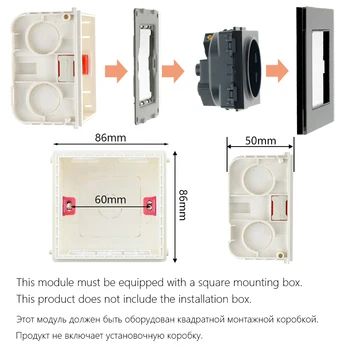 S Series - 4 Gang 1 2 Way Light Switch Function Module With Fluorescent САМ Socket Switch Accessories 250V 16A Free Combination