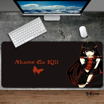 Akame Ga Убие Аниме Mouse Pad Голяма Подложка За Мишка Аниме Desk Mat Компютърна Игрална Клавиатура Pc Gaming Table Pc Gamer Complete Mausepad