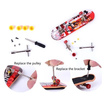 Направи си САМ Assembly Mini Finger Skateboard Deck Truck Skate Park Board Boy Kids Детски подарък