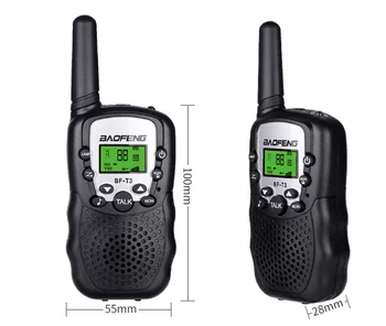 2 бр Baofeng Children Mini Уоки Токи BF-T3 5W 1800mAh ПР Portable Ham Cb 2 Way Радио Communicator UHF Предавател