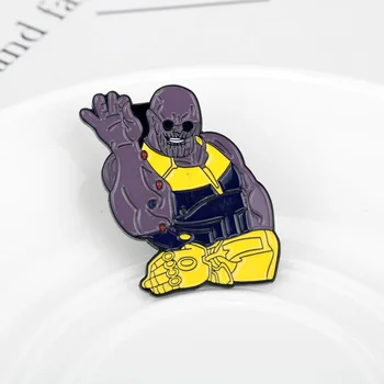 Marvel Отмъстителите Thanos Gauntlet Емайл на Жени Икона На Раницата Карикатура Брошка Игли За Дрехи Broche За жени, Момичета Подарък