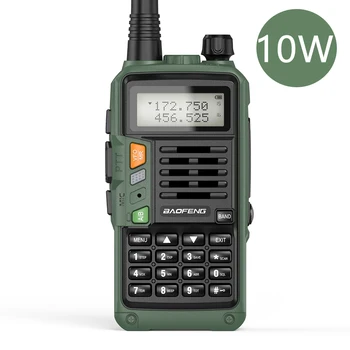 Зелен BaoFeng UV-S9 PLUS 10W Уоки Токи Station Comunicador UV5R Ham Радиоприемник двойна лента Домофон Ръчно UV-5R FM радио