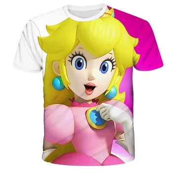 Марио детски дрехи момиче T-Shirt boys дрехи Тениски С къс Ръкав тениска Super Mario Top Print Марио Brother baby girl clothes