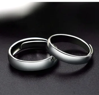 Корейската версия на бижута, титановая стомана мат двойка ring любов пъзел двойка пръстен