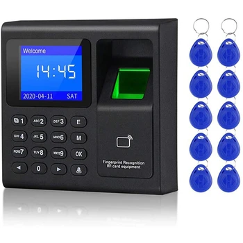 Биометричните на RFID Система за Контрол на Достъп за RFID Клавиатура USB Пръстови Отпечатъци, Система за Електронен Часовник Машина за Обслужване