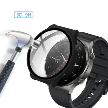 Hard Edge Full Glass Screen Protector Shell Case Рамка За Huawei GT 2 Pro Watch/GT2 Pro Smartwatch Защитно покритие на Бронята