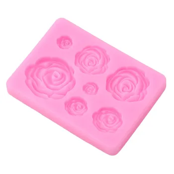 3D Розата е Цветето на Тортата Нож Силиконови Форми За Украса на Тортата Инструменти Фондан Тиснитель Шаблони Нож в Кухнята Сладкарски Торта Тава
