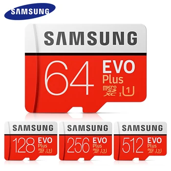 SAMSUNG Micro SD 128 GB Карта памет 64 GB 256 GB EVO Plus, Class10 TF Карта C10 SD Карта от 100 MB/С microSD UHS-1 cartao de memoria
