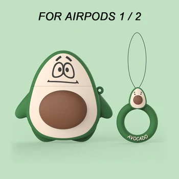 За Airpods Pro Case Карикатура Симпатичните Меки Силиконови Слушалки, Калъфи За Apple Airpods 3 / 2 / 1 Безжични Чанти Heaphone Авокадо Box Bag