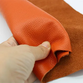 Lychee Pattern Series Top layer First Cowhide Нощна Мека Кожена Кърпа направи си САМ Ръчно изработени Кожени Аксесоари Цвят Естествена Кожа