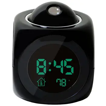 Мода Внимание Проекция Цифров Времето на LCD-часовник Snooze Проектор Цветен Дисплей Led Светлини Bell Таймер 2020 HOT