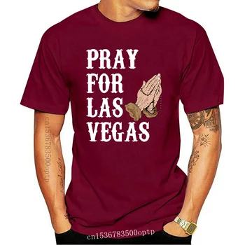 Print Pray For Las Vegas T-Shirt T Shirt Men Tee Shirt Man Clothes O Neck Cool Homme Big Sizes 2020 Хип-хоп
