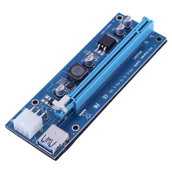 2021 Converter Adapter Card Странично PCIe 16X Странично Board for БТК Миньор Bitcoin Mining PCI-E 6-Пинов Порт Захранване