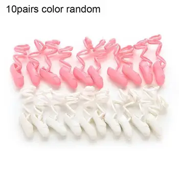 10 чифта сладки Произволни Цветове Балетные обувки Bind-type За 11
