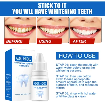 EELHOE Natural Teeth Whitening Serum Грижа За Устната Кухина, Премахване на Петна Почистване на Зъбите Избелващо Зъбите Инструменти за Избелване на Зъби Прах TSLM1