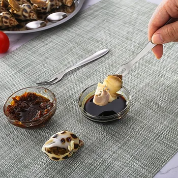 Seafood Conch Трехсекционный Творчески Неръждаема Стомана Марката Абсида Скоба Набор От Охлюв Храна Инструмент Seafood Шведска Маса Прибори За Хранене