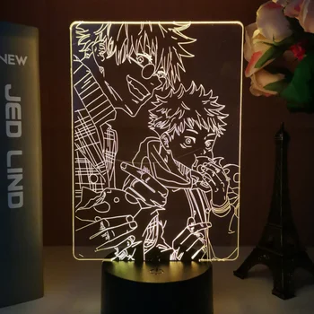 Аниме Лампа на Nadia Gojo Jujutsu Kaisen Led Night Light Mitko Itadori for Room Deco Подарък за Рожден Ден Jujutsu Kaisen Lamp Mitko Itadori