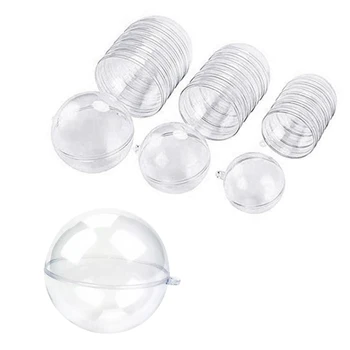 15 двойки 30 бр висок прозрачна пластмасова топка куха топка Коледен бал
