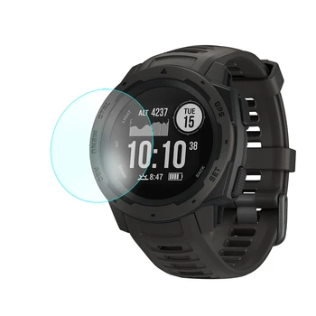 3 Бр./Лот 9H 2.5 D Закалено Стъкло Филм За Garmin Instinct Smart Watch Full Screen Protector Cover Взривозащитен Анти-надраскване