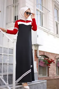 Тугба Мюсюлманската рокля С дълъг Ръкав мюсюлманският дрес код 2021 турското рокля. → лято