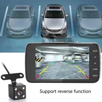 4 Инчов Car DVR Dash Cam Video DVR Рекордер 1080P Driving Recorder Set Portable един dashcam Support Reversing Image Drop Shipping