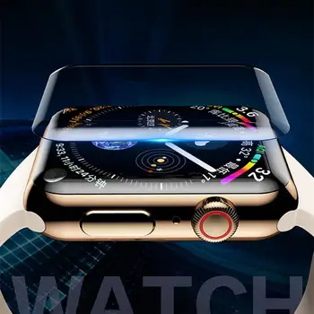 10Г Извити Протектор на Екрана Филмът На За Apple Watch 5 4 3 2 1 UV Лепило Закалено Стъкло За Apple Watch 38 40 42 44 мм Защитен