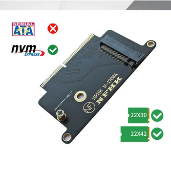 M. 2 NVME SSD Адаптер за Apple Macbook A1708 Лаптоп NVMe PCIe M2 NGFF SSD до 2016 2017 Macbook Pro A1708 SSD Адаптер Странично Карта