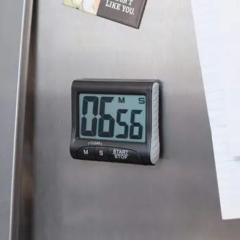 Сверхбольшой 3-инчов дисплей с лесно разбираеми мастни ясни цифри кухненски таймер