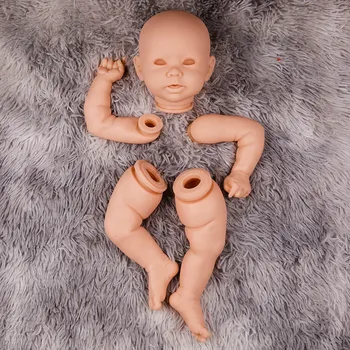 20 Инча Reborn Kit Реалистичен Реалистичен Baby Doll Kit Sweet Face Office Небоядисана Непълни Част Кукла направи си САМ Blank Кукла Момиче Kit