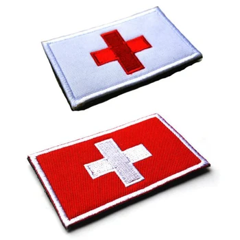 Швейцарски Флаг 3D Бродерия Превръзка, за Военната Тактика на Специалните Бойният Дух на Иконата на Камуфлажни Дрехи, Раница, Шапка, Бижута Кръпка