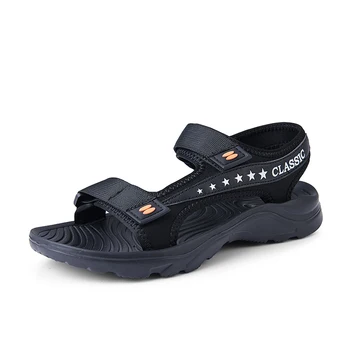Летни мъжки сандали Classic Stars Black EVA Slip On Light Soft Casual Sandal Мъжки обувки Sandle Big Size 47 48 New 2021
