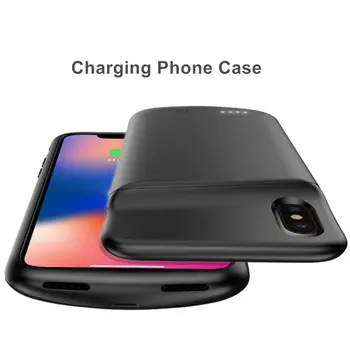QuLing 4000 Ма За iPhone X Battery Case XS Силикагел аудио изход Зарядно Устройство Банка Хранене Калъф за iPhone XS Battery Case
