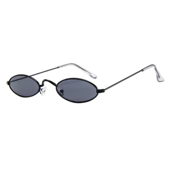 Модерен Мъжки Дамски Ретро Малки Овални Слънчеви очила Метална Дограма Нюанси на Очила за плажен пътуване доставка Уличен изстрел ins стил