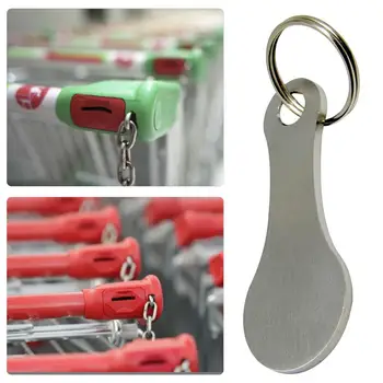2 елемента Ключове Колички за Пазаруване Подвижни Антиржавейные Плъзгачи Колички за Пазаруване от Неръждаема Стомана за ежедневна Употреба