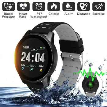 Водоустойчив IP67 119Plus Smart Bracelet Watch Heart Rate Smart Watch Wristband Спортни Часовници Band Smartwatch За Android и IOS A2