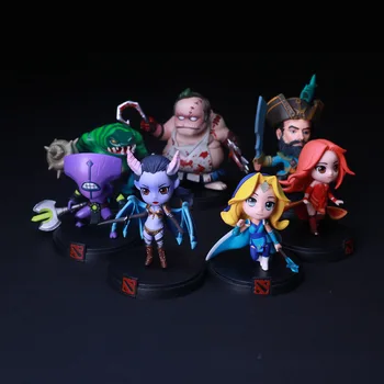 7 бр./компл. DOTA2 Action Figures Game Figuur Slark Tiny Doom Model Toys Monster Queen Dota Figure Играчки Детски подаръци