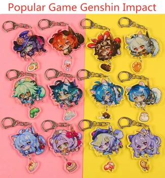 Популярната Игра Genshin Impact Ключодържател Висулка Ученическа Раница Ключодържател Дайте На Друг Ключодържател Коледа, Подарък За Рожден Ден
