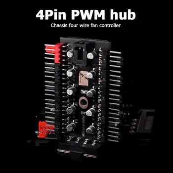 Дънна платка от 1 до 10 на 4-Пинов PWM Fan Cooler ХЪБ Дърва Extension 12 SATA Power Big 4D port Supply PC Speed Controller Adapter