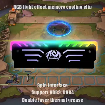 JONSBO 3 pin Interface Desktop Memory Cooling Клип на RGB Light 6 Automatic Change RAM Cooling Vest
