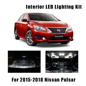 8 Лампи Canbus White Car LED Interior Dome Багажника Roof Light Комплект За 2016 2017 2018 Nissan Pulsar Reverse Back Up Lamp