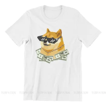 Crypto Криптовалюта DogeCoin Doge Тениска Класически Гръндж Лятото Голям размер Памук Мъжки Блузи Harajuku О-Образно деколте Тениска