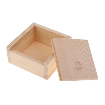 Недовършена Неокрашенный Дървена Кутия За Съхранение С Капак За Съхранение На Сапун