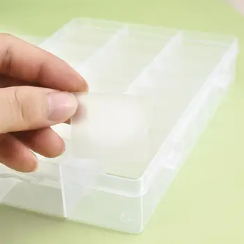 24 Окото Прозрачна Кутия За Съхранение Пластмаса Бродерия Конци За Съхранение на Конци Бобина Организатор САМ Кръстат Бод Шевни Инструменти