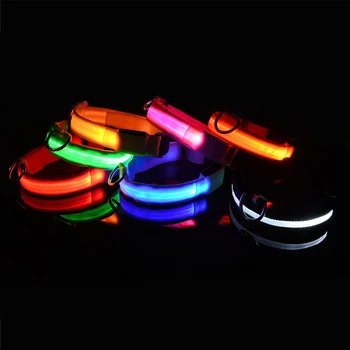 USB Charging/Battery Led Dog Collar Anti-Lost/Avoid Car Accident Collar For Dogs Puppies Leads Доставки Pet Products