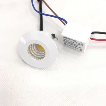 1 Stück 3W silver body LED Mini spot light Einbauleuchte Round verstellbarer cabinet Spot Deckenlampe 230 V LED-Schrankleuchte