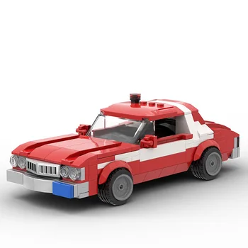 Buildmoc City Technical Car Movie Starsky-Hutchs 1976 Gran Torino Red Police Vehicle Building Blocks Играчки За деца