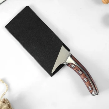 XYj Knife Edge Guard Kitchen Knives Cover Black Knife Нож Case For 7.5 Inch Stainless Steel Chopping Chef Knife Shapes Tool