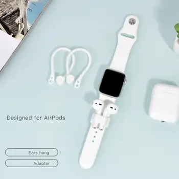 1 Чифт Топли Слушалки Титуляр за Airpods Apple Силиконов Спортен Анти-изгубен Ухото на Куката Каишка Безжични Слушалки Меки Безопасни Куки Fit